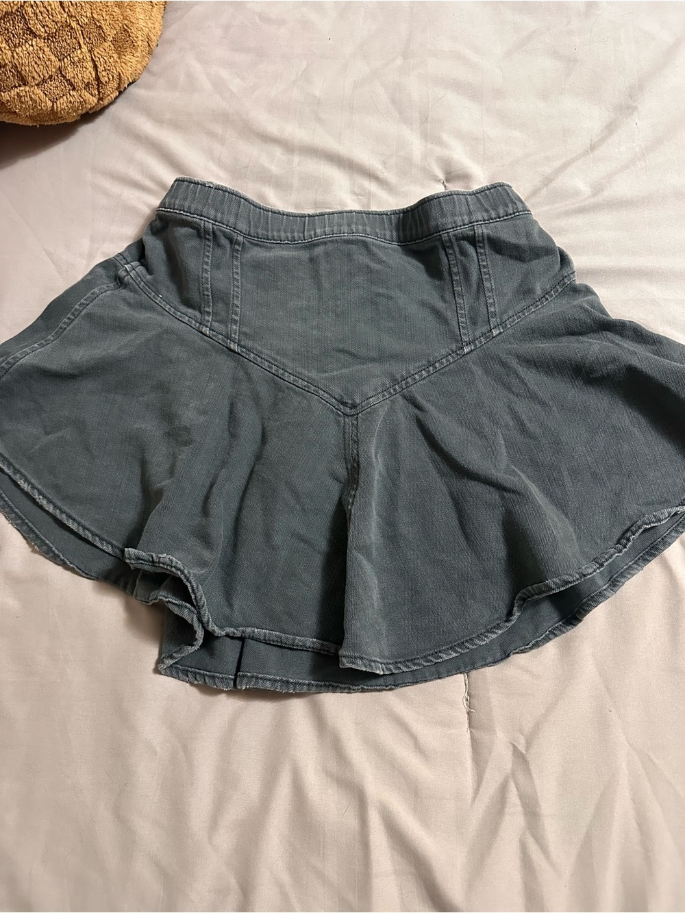 Aerie Flared Denim Skirt